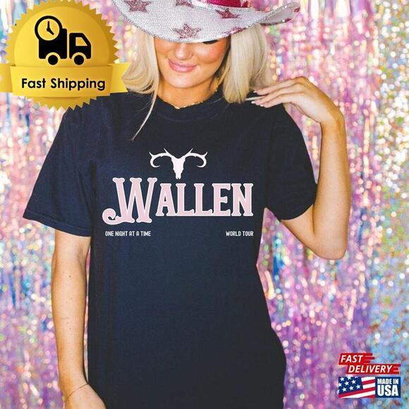 Morgan Wallen Tour T-Shirt One Night At A Time Shirt - Picture 1 of 4